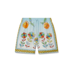 Casablanca Yoruba Flowers Silk Shorts